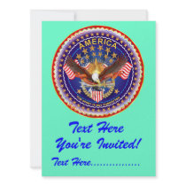 Invitation 5.5" X 7.5"  America not forgotten....