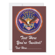 Invitation 5.5" X 7.5"  America not forgotten....