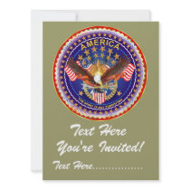 Invitation 5.5" X 7.5"  America not forgotten....