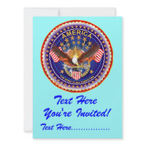 Invitation 5.5" X 7.5"  America not forgotten....