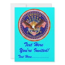 Invitation 5.5" X 7.5"  America not forgotten....