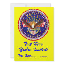 Invitation 5.5" X 7.5"  America not forgotten....