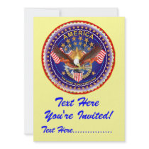 Invitation 5.5" X 7.5"  America not forgotten....