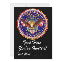 Invitation 5.5" X 7.5"  America not forgotten....