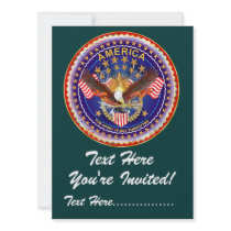 Invitation 5.5" X 7.5"  America not forgotten....