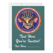 Invitation 5.5" X 7.5"  America not forgotten....
