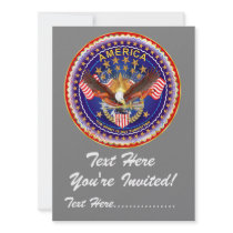 Invitation 5.5" X 7.5"  America not forgotten....