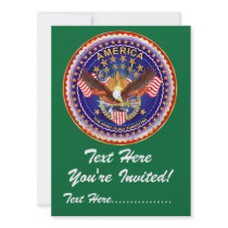 Invitation 5.5" X 7.5"  America not forgotten....