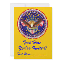 Invitation 5.5" X 7.5"  America not forgotten....