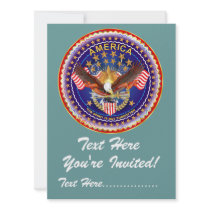 Invitation 5.5" X 7.5"  America not forgotten....