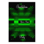 Invitation abstraite verte de partie de couleur