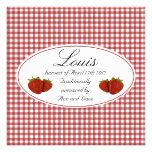 Invitation adorable de baby shower de fraise