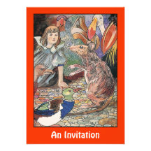 Invitation: Alice and Wonderland Illustration