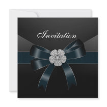 Invitation All Occasions Diamond Jewel Black Bow