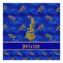 Invitation All Occasions ZIZZAGO Asian Blue