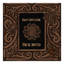 Invitation All Occasions Zizzago Steampunk Design