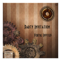 Invitation All Occasions Zizzago Steampunk Design
