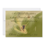Invitation Announcement Card, Save the Date Orchid