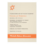 Invitation balayée de bat mitzvah d'étoile de Davi