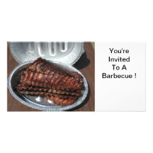 Invitation, Barbecue, ribs # 1 Photo Card Template