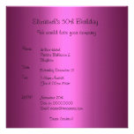 Invitation Birthday Bright Pink Black Gem Gift 2