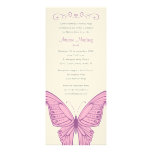 Invitation blanc cassé et pourpre de Quinceanera d