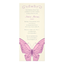 Invitation blanc cassé et pourpre de Quinceanera d
