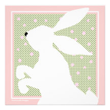 Invitation blanche de brunch de lapin de Pâques