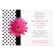 Invitation blanche noire du bonbon 16 à point de p