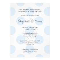 Invitation bleue douce de douche de bébé de pois invitations