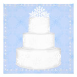 INVITATION BLEUE ÉLÉGANTE DE TOPPER DE GÂTEAU DE M