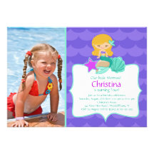 Invitation blonde mignonne d'anniversaire de photo