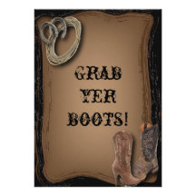 Invitation "bottes de mariage campagnard de YER de