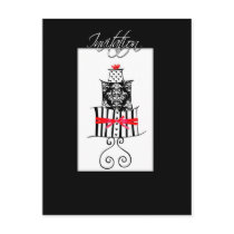 invitation cake postcard