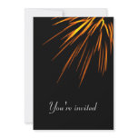 Invitation card - fireworks on black