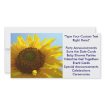 INVITATION CARDS Sunflowers Parties Announcements
