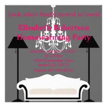 Invitation chic de pendaison de crémaillère