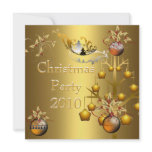 Invitation Christmas Party Gold Xmas