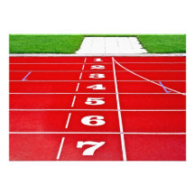 Invitation courante de voie d'athlétisme