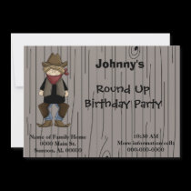Invitation-Cowboy Birthday Party invitations
