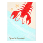 Invitation cuite à la vapeur de partie de homards invitations