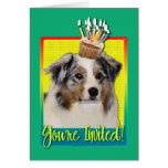 Invitation Cupcake - Australian Shepherd Card