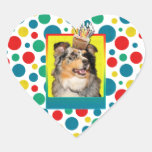 Invitation Cupcake - Australian Shepherd - Dustine Heart Sticker