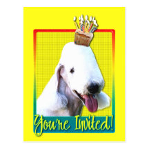 Invitation Cupcake - Bedlington Terrier Post Card
