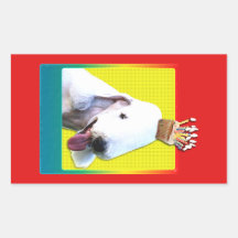 Invitation Cupcake - Bedlington Terrier Stickers