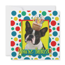 Invitation Cupcake - Boston Terrier