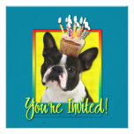 Invitation Cupcake - Boston Terrier