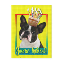 Invitation Cupcake - Boston Terrier