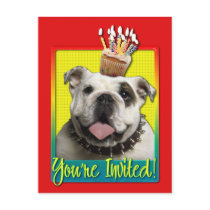 Invitation Cupcake - Bulldog - Light