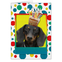 Invitation Cupcake - Dachshund - Winston Greeting Card